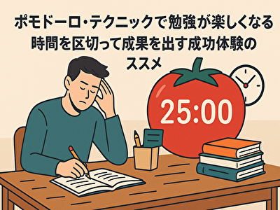 ポモドーロ・テクニックで勉強が楽しくなる!時間を区切って成果を出す成功体験のススメ