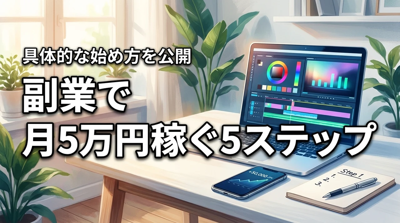副業で月5万円稼ぐための具体的なステップ5つを公開