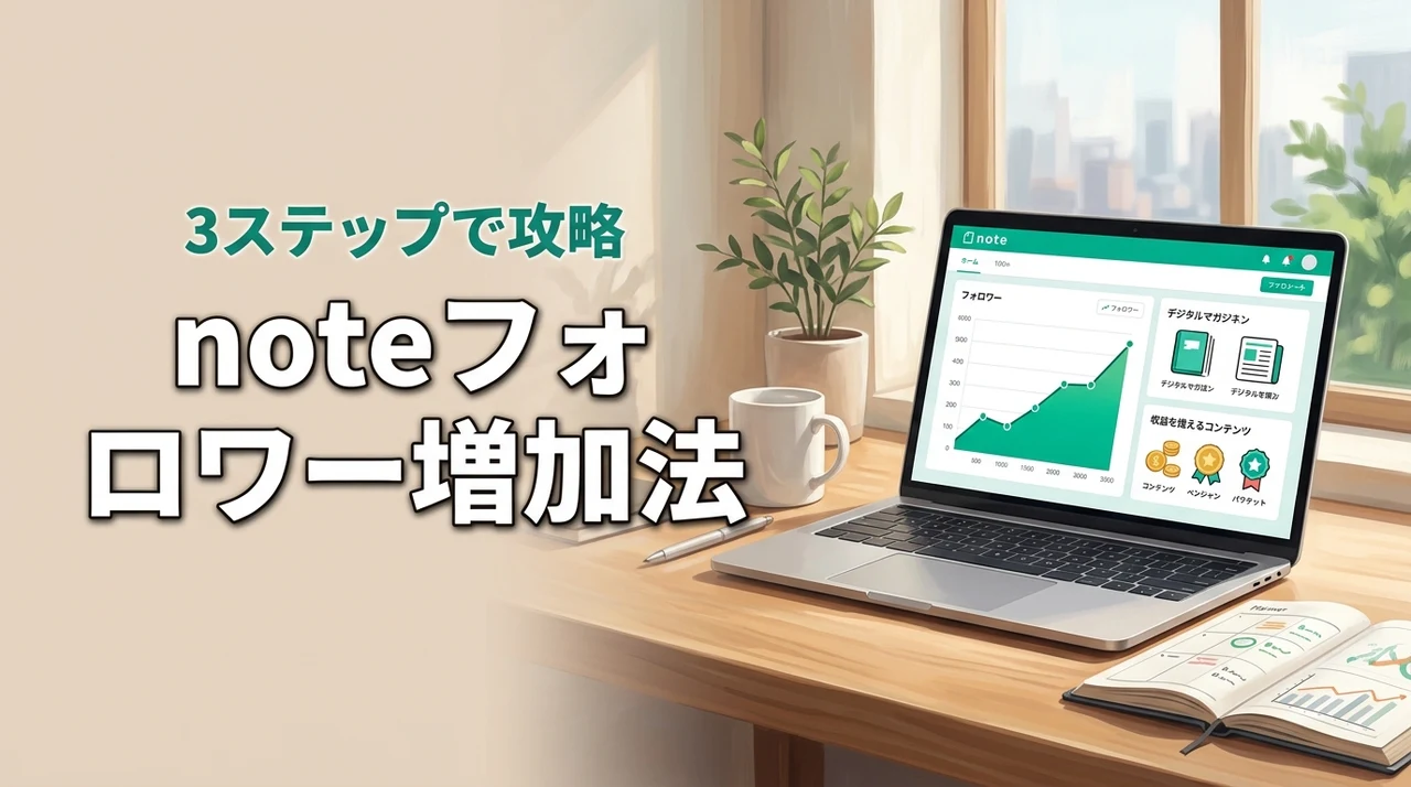 note攻略法：フォロワーを増やす方法を3ステップで解説