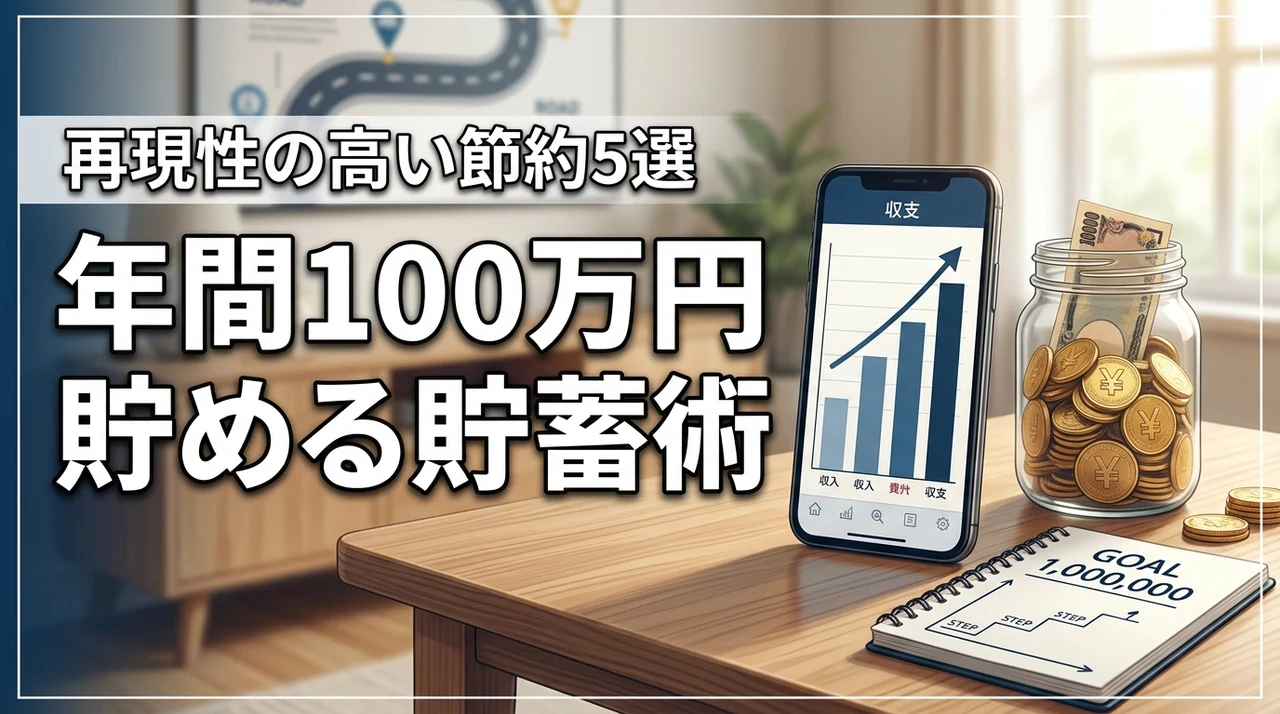 再現性が高い節約テクニック5選！年間100万円貯める貯蓄術