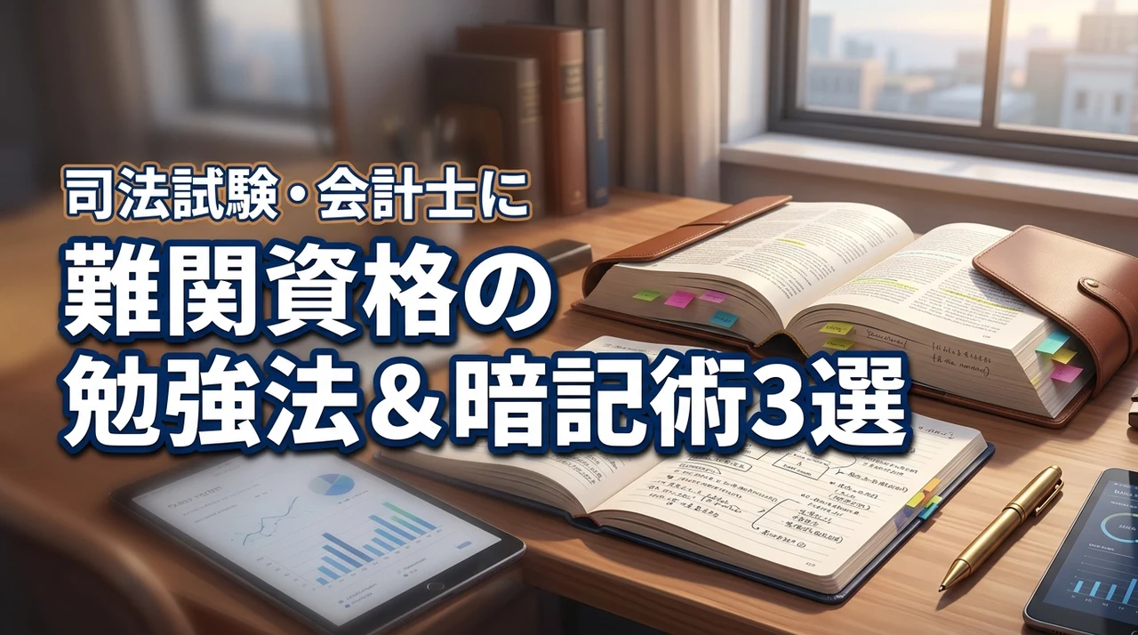 司法試験や会計士に効く！難関資格の勉強法と暗記術3選