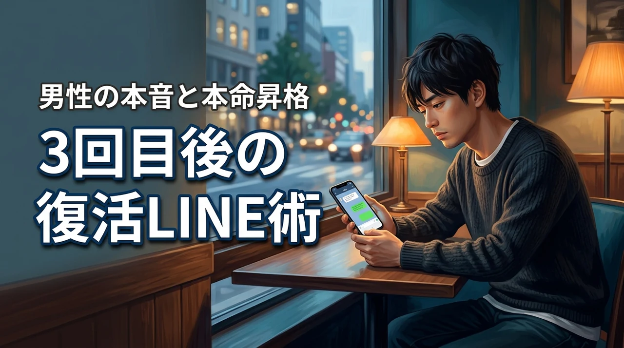 マッチングアプリで3回目デート後にフェードアウトされた男性の本音と復活LINE術