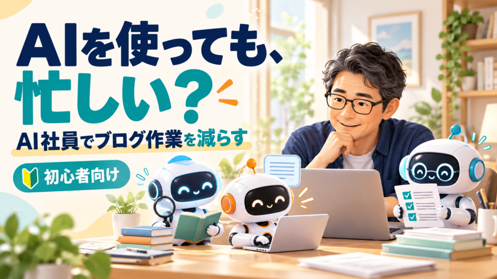 AIを使っても仕事が減らない？AI社員の作り方とブログ作業を減らす仕組み