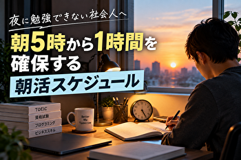 夜に勉強できない社会人へ｜朝5時から1時間を確保する朝活スケジュール